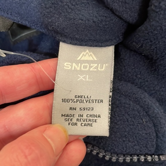 Snozu Full Zip Performance Fleece Navy Men's XL NWT - Picture 5 of 8